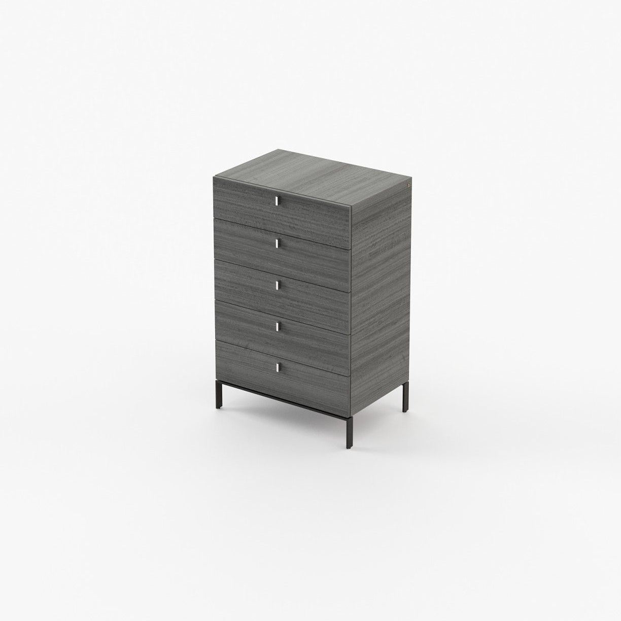 Laskasas AMBER Tallboy Chest of Drawers Grey Eucalyptus Veneer Matte - Araco Interiors