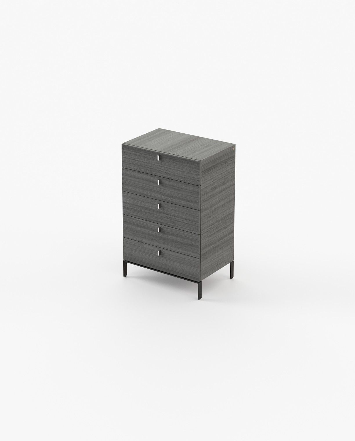 Laskasas AMBER Tallboy Chest of Drawers Grey Eucalyptus Veneer Matte - Araco Interiors