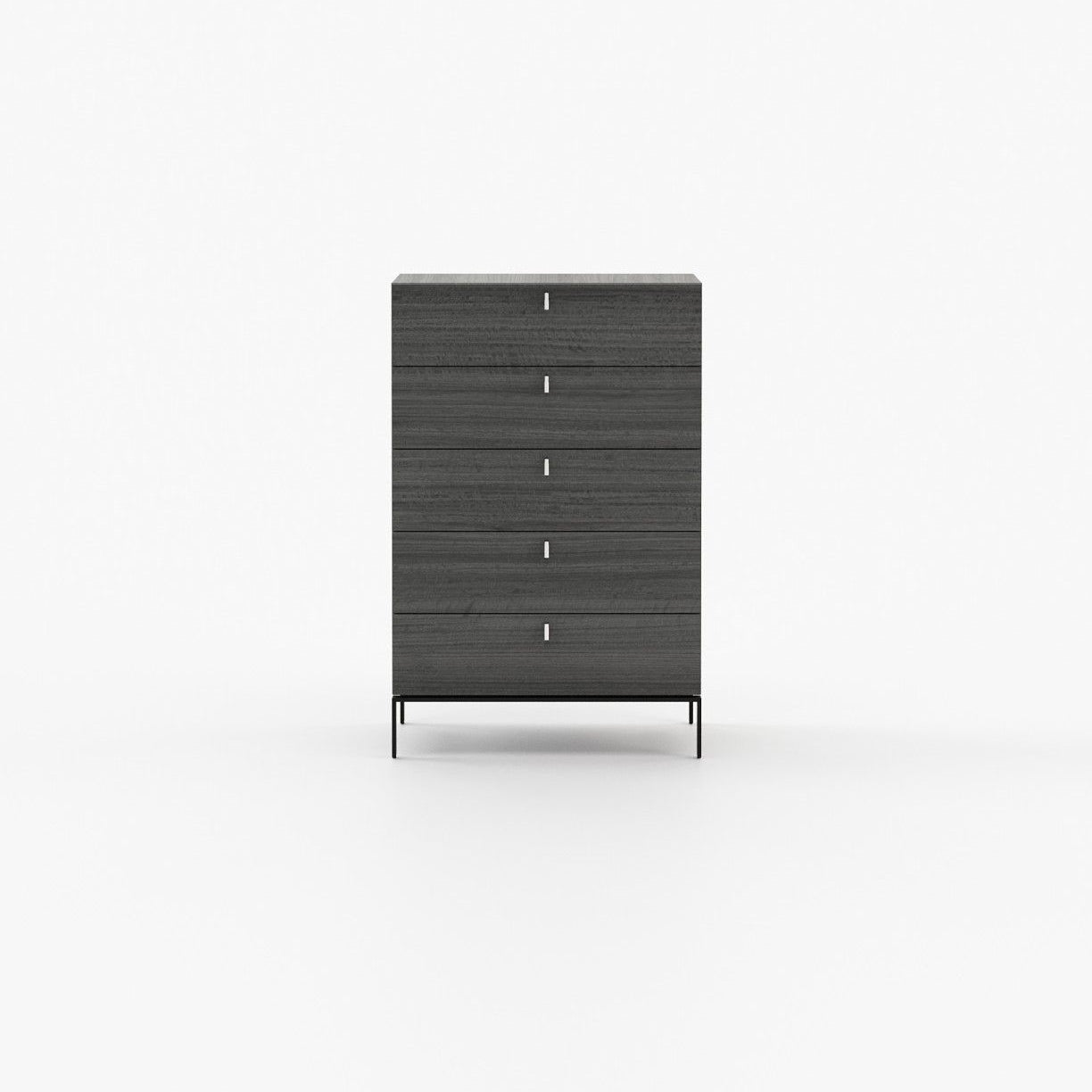 Laskasas AMBER Tallboy Chest of Drawers Grey Eucalyptus Veneer Matte - Araco Interiors