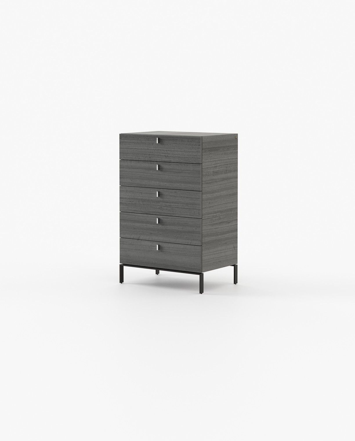 Laskasas AMBER Tallboy Chest of Drawers Grey Eucalyptus Veneer Matte - Araco Interiors