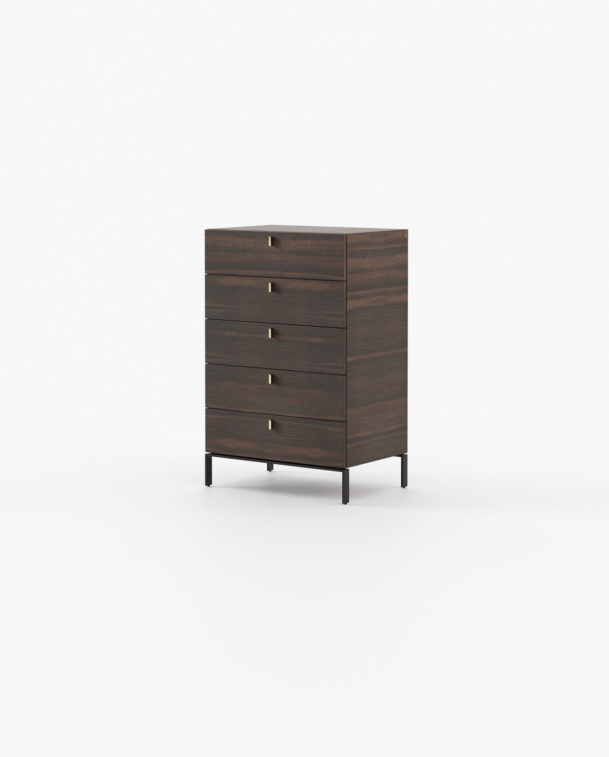 Laskasas AMBER Tallboy Chest of Drawers Smoked Eucalyptus Veneer Matte - Araco Interiors
