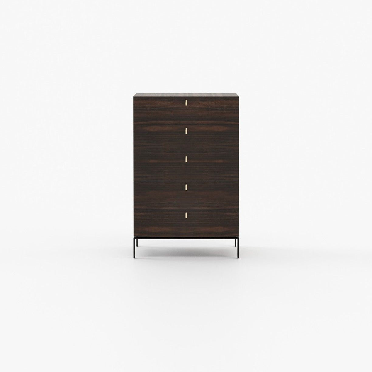 Laskasas AMBER Tallboy Chest of Drawers Smoked Eucalyptus Veneer Matte - Araco Interiors