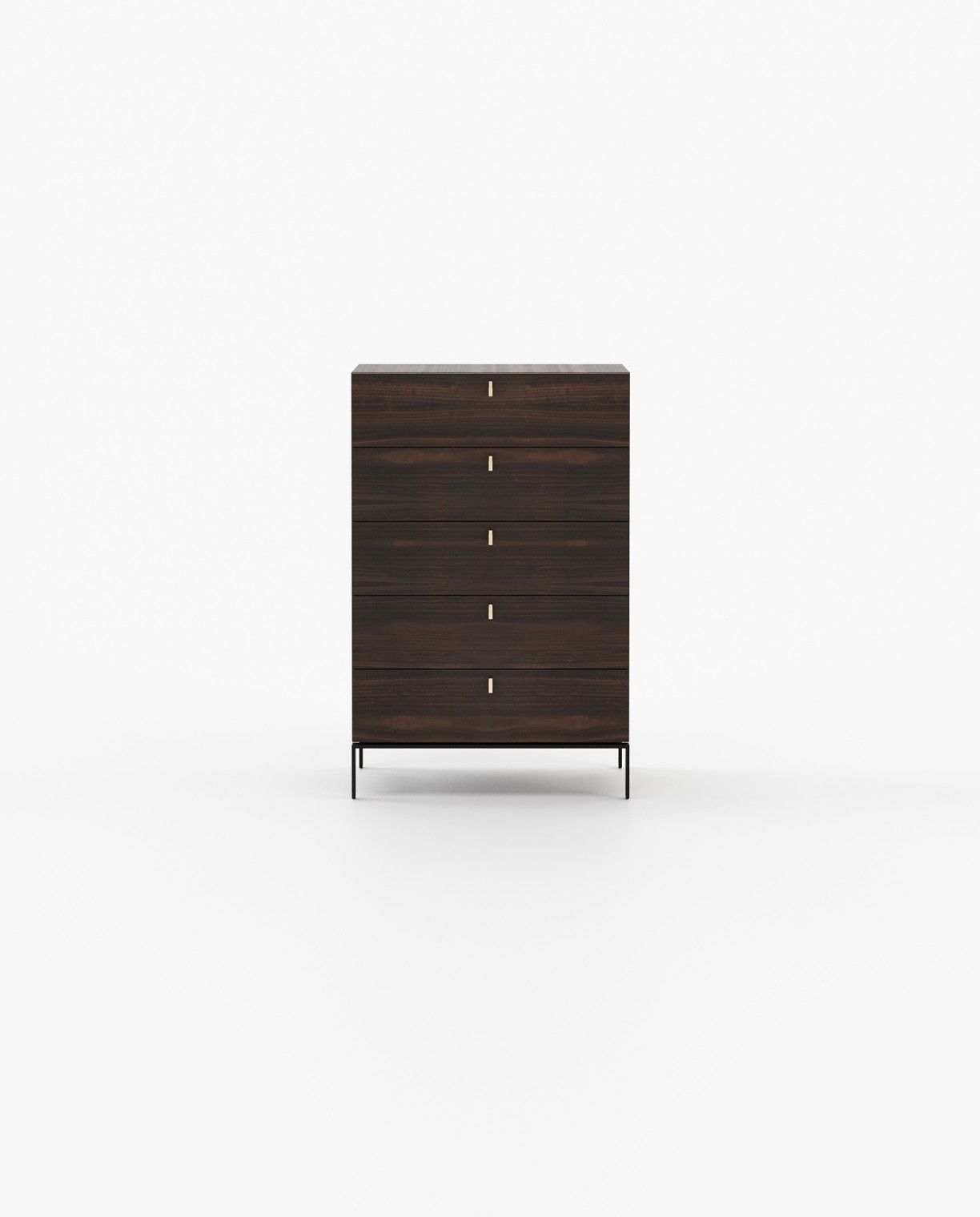 Laskasas AMBER Tallboy Chest of Drawers Smoked Eucalyptus Veneer Matte - Araco Interiors