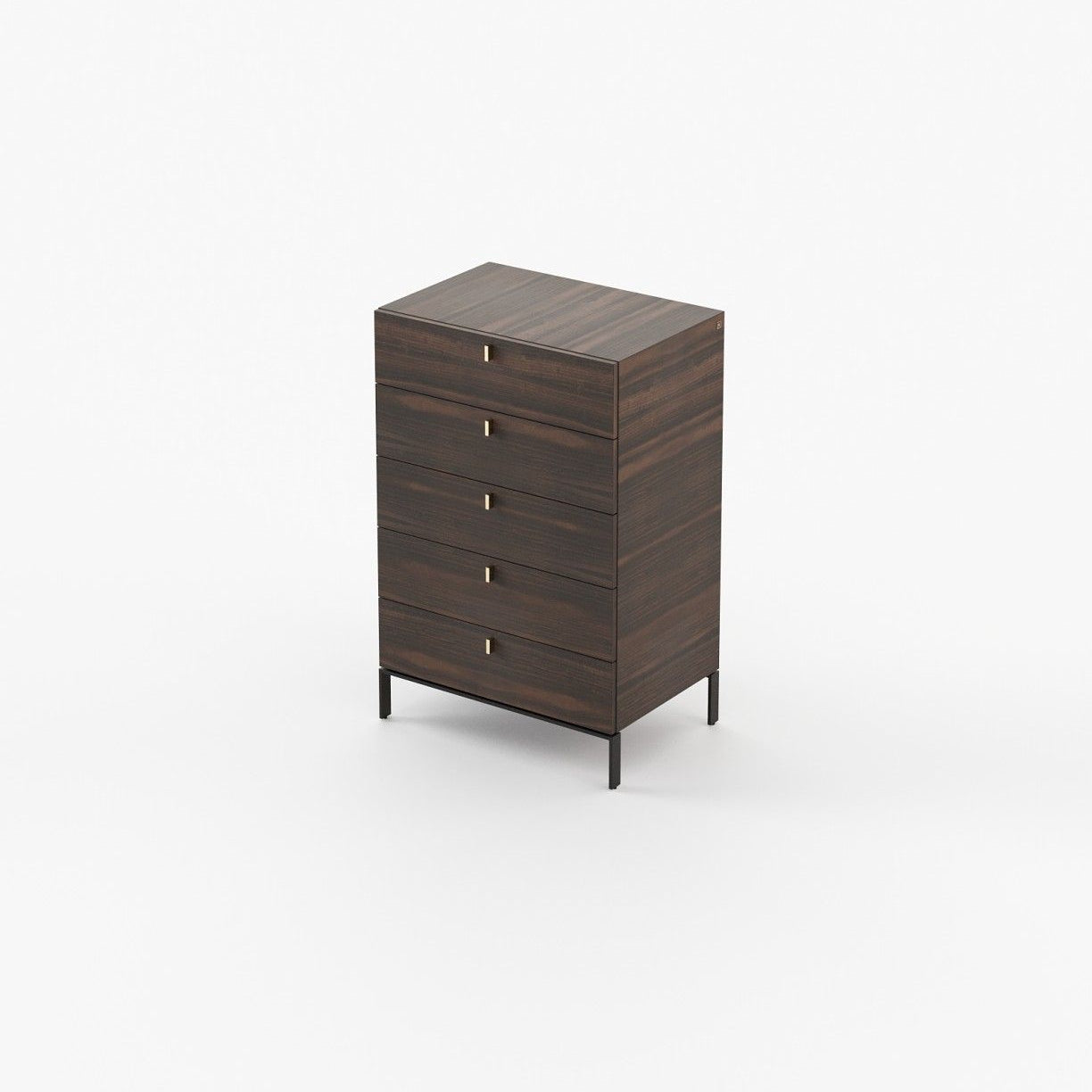 Laskasas AMBER Tallboy Chest of Drawers Smoked Eucalyptus Veneer Matte - Araco Interiors