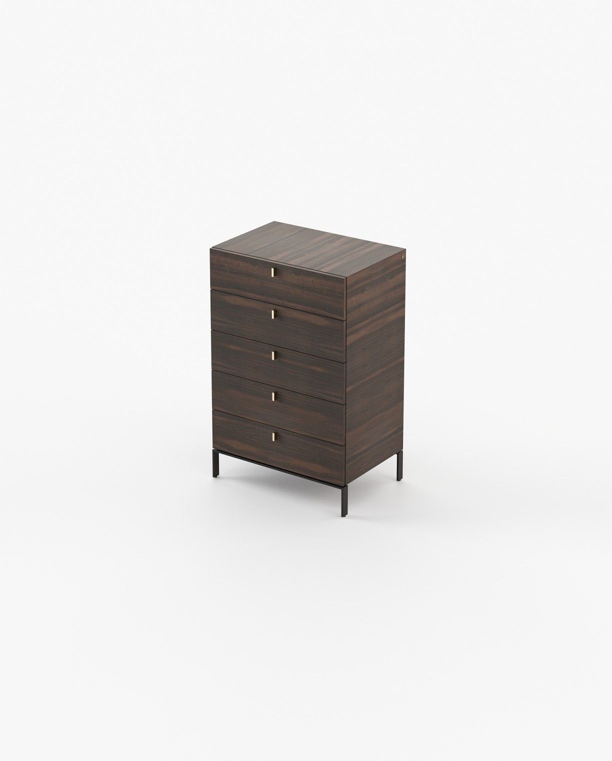 Laskasas AMBER Tallboy Chest of Drawers Smoked Eucalyptus Veneer Matte - Araco Interiors
