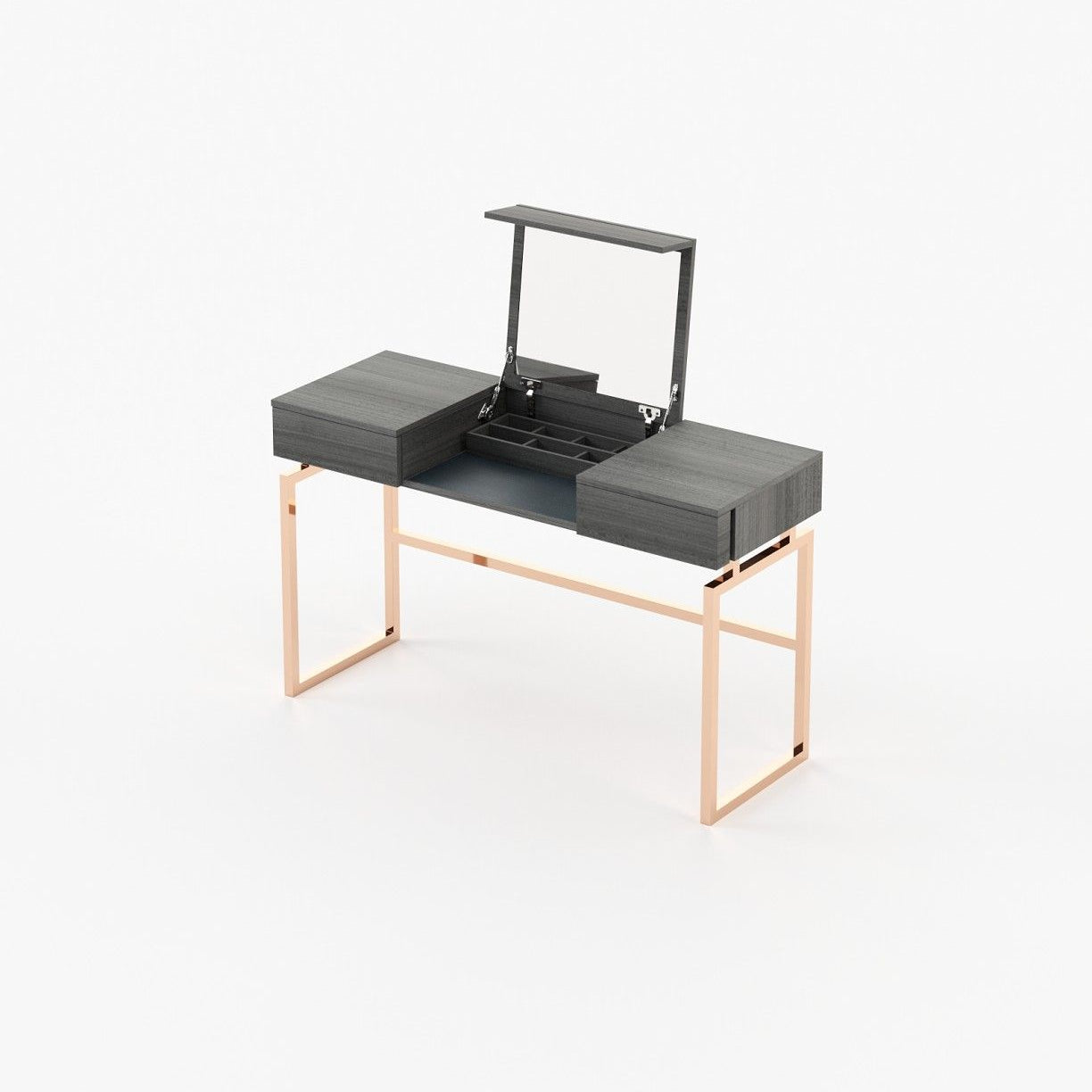 Laskasas AMY Dressing Table Grey Eucalyptus Veneer Matte - Araco Interiors