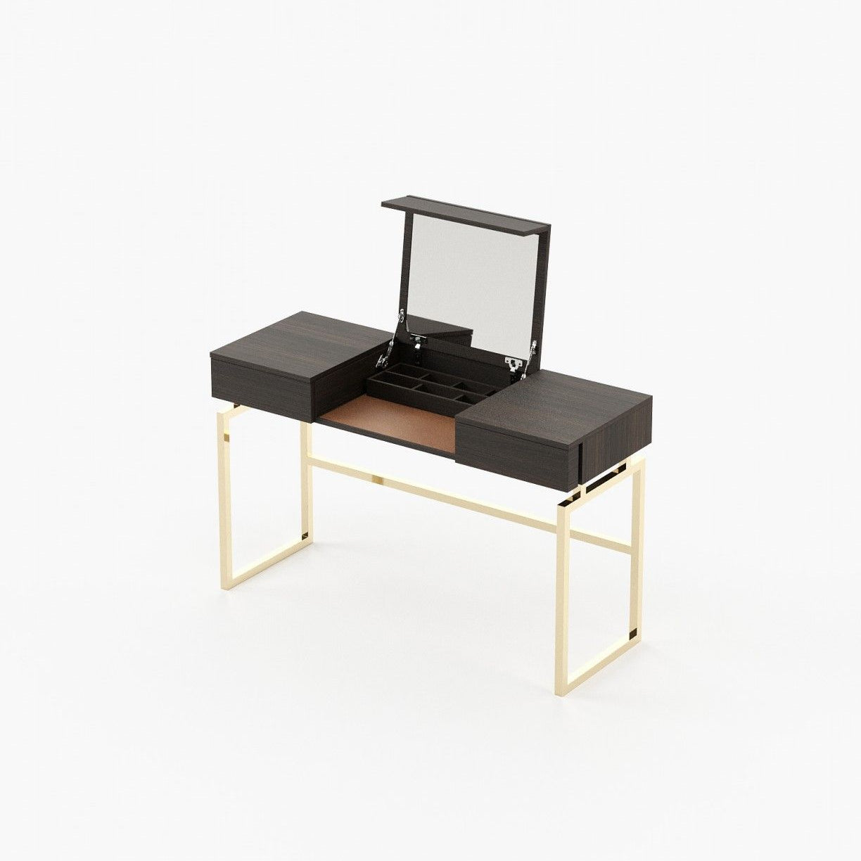 Laskasas AMY Dressing Table Smoked Oak Veneer Matte - Araco Interiors