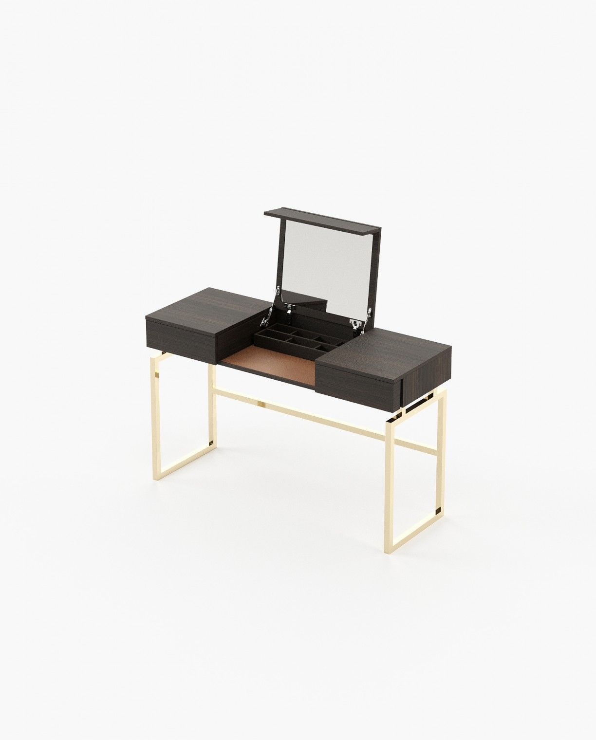 Laskasas AMY Dressing Table Smoked Oak Veneer Matte - Araco Interiors