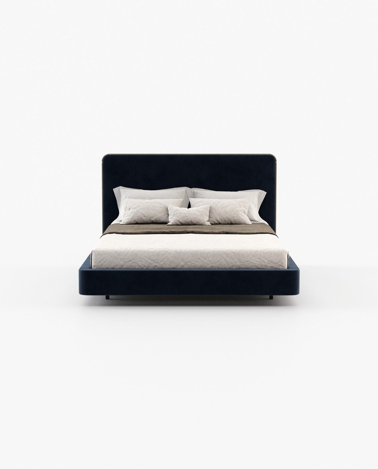 Laskasas ANNY Bed & Headboard Vienna Deep Blue - Araco Interiors
