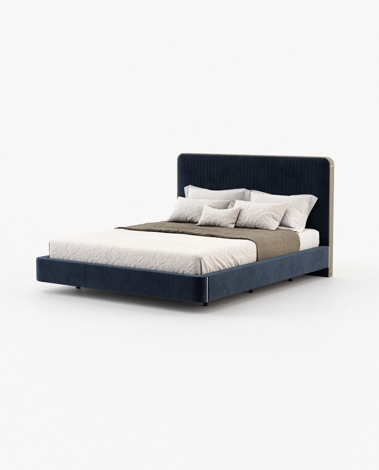 Laskasas ANNY Bed & Headboard Vienna Deep Blue - Araco Interiors