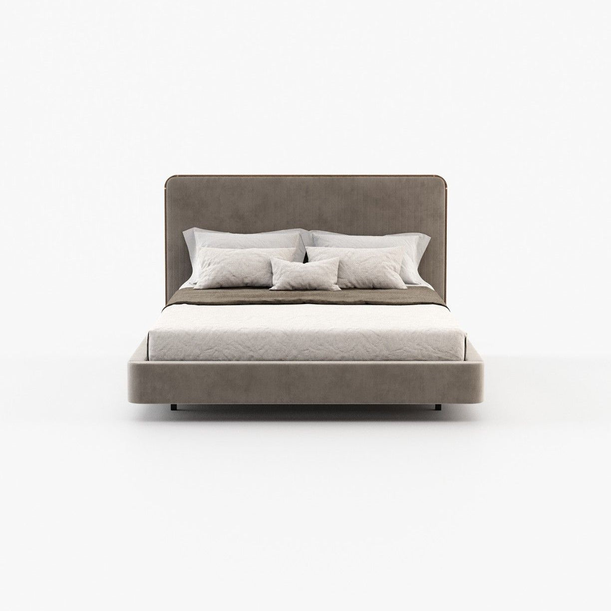 Laskasas ANNY Bed & Headboard Vienna Khaki - Araco Interiors