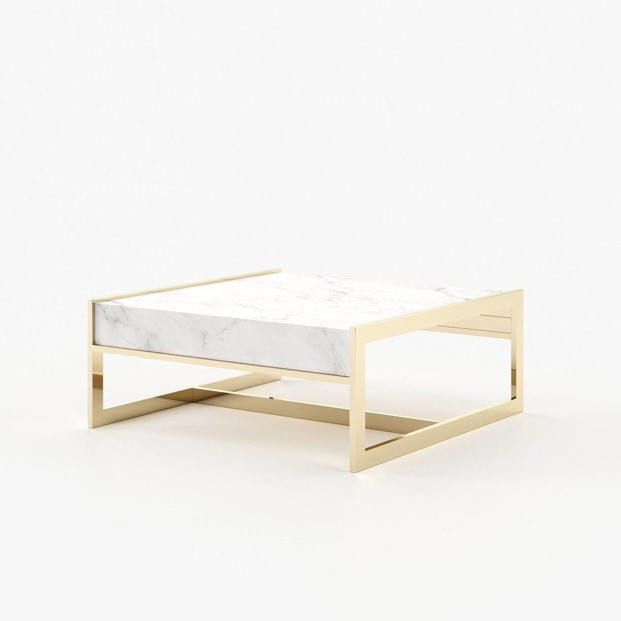 Laskasas ANTHONY Coffee Table Carrara Marble - Araco Interiors