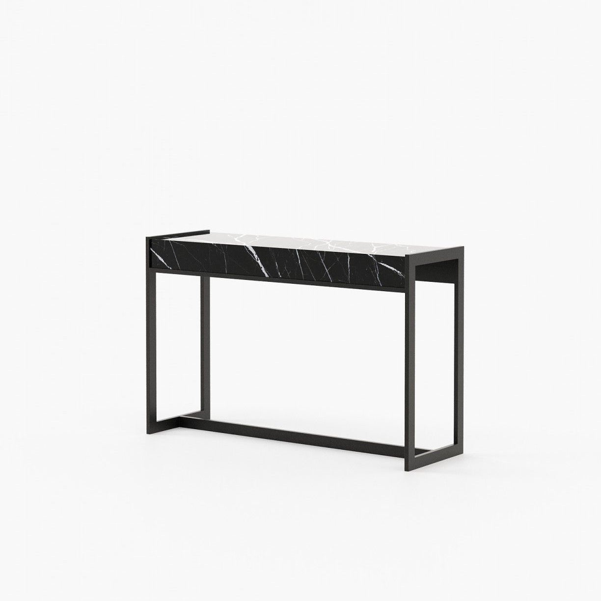 Laskasas ANTHONY Console Table Nero Marquina Polished Marble - Araco Interiors