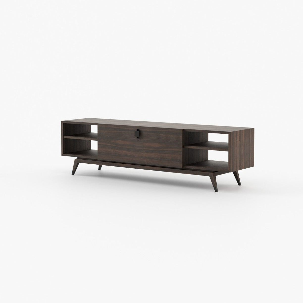 Laskasas ANTOINE Media Unit Smoked Eucalyptus Veneer Matte - Araco Interiors
