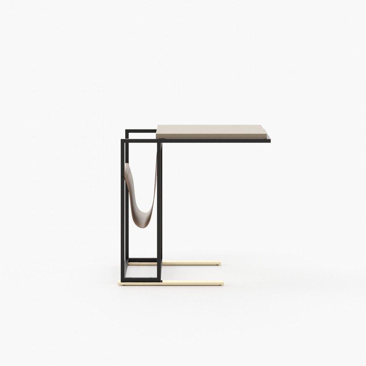 Laskasas ARY Nest & Side Table Beige Grey Lacquer Matte - Araco Interiors