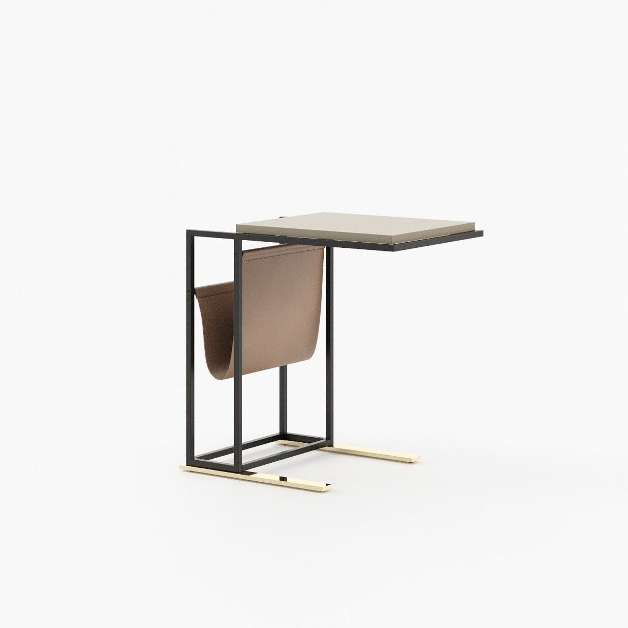 Laskasas ARY Nest & Side Table Beige Grey Lacquer Matte - Araco Interiors