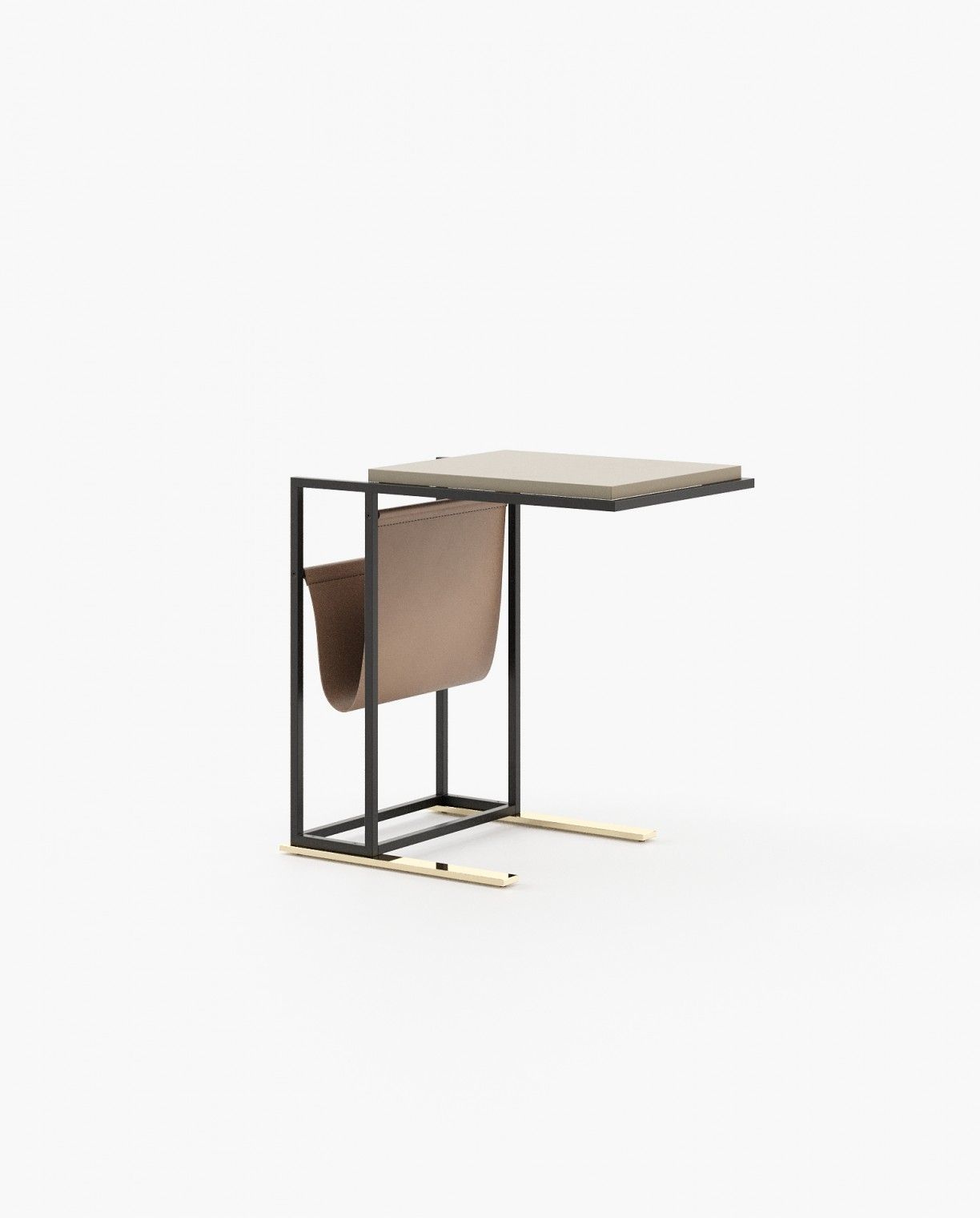 Laskasas ARY Nest & Side Table Beige Grey Lacquer Matte - Araco Interiors