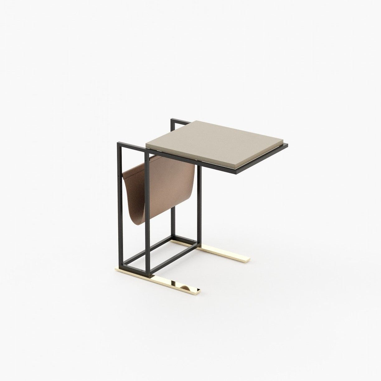 Laskasas ARY Nest & Side Table Beige Grey Lacquer Matte - Araco Interiors