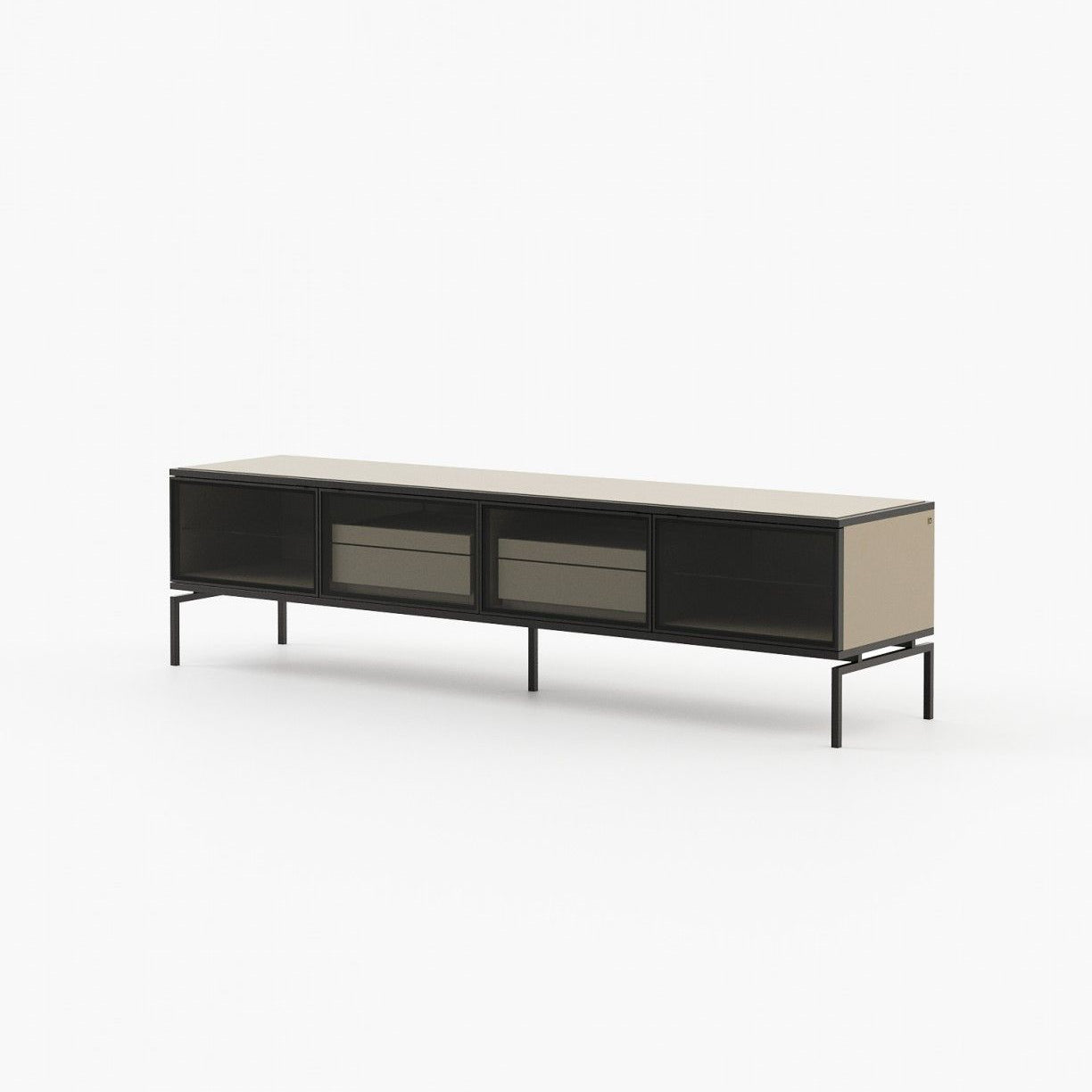 Laskasas AUSTEN with drawers Media Unit Beige Grey Lacquer Matte - Araco Interiors