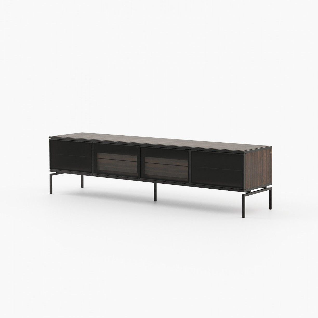 Laskasas AUSTEN with drawers Media Unit Smoked Eucalyptus Veneer Matte - Araco Interiors