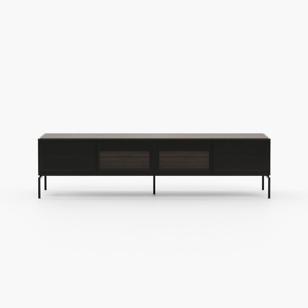 Laskasas AUSTEN with drawers Media Unit Smoked Eucalyptus Veneer Matte - Araco Interiors