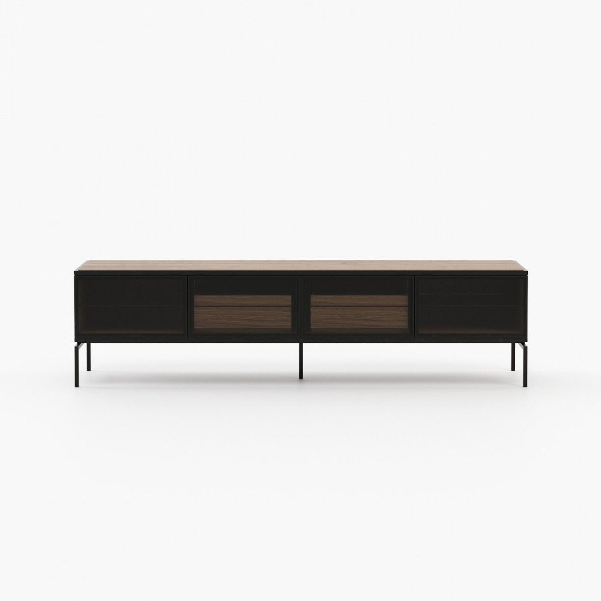 Laskasas AUSTEN with drawers Media Unit Walnut Veneer Matte - Araco Interiors