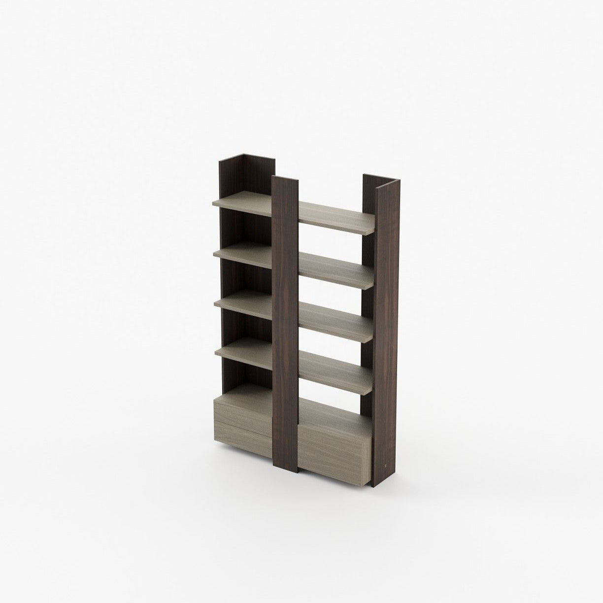 Laskasas BIEL Bookcase & Shelving Aged Oak Veneer Matte - Araco Interiors