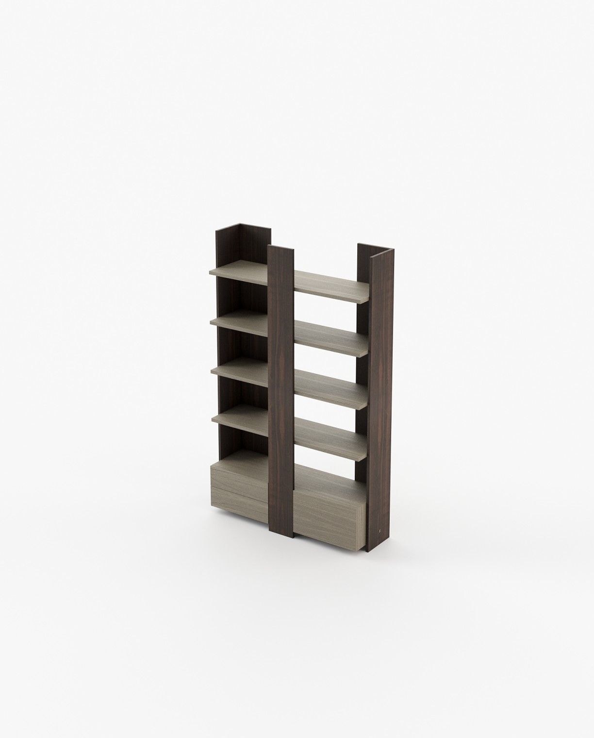 Laskasas BIEL Bookcase & Shelving Aged Oak Veneer Matte - Araco Interiors