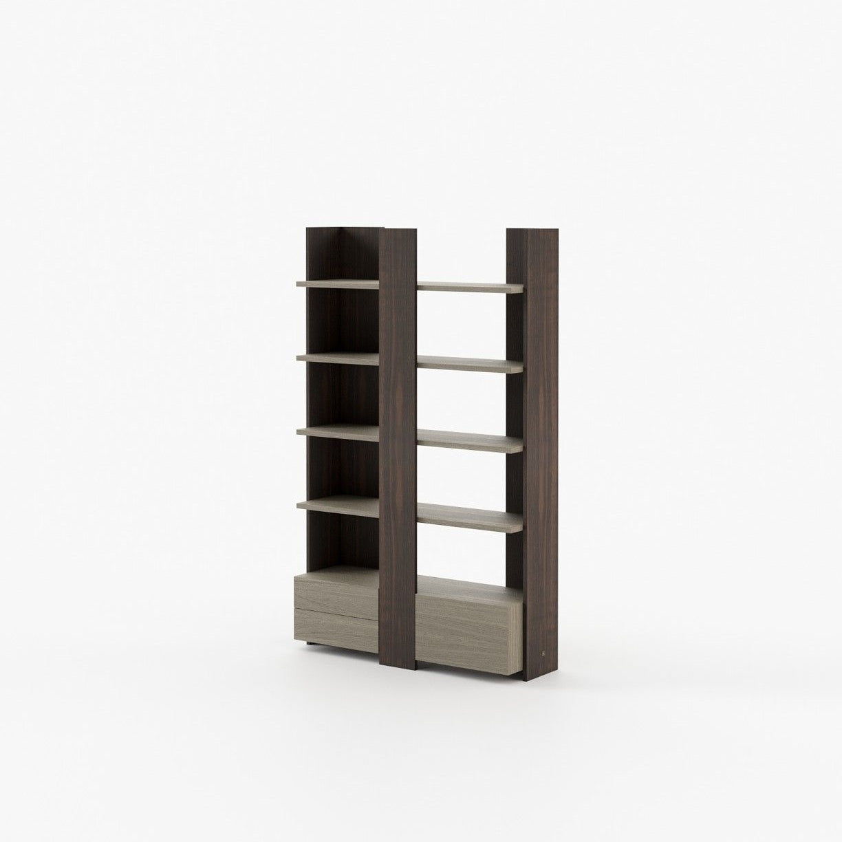 Laskasas BIEL Bookcase & Shelving Aged Oak Veneer Matte - Araco Interiors