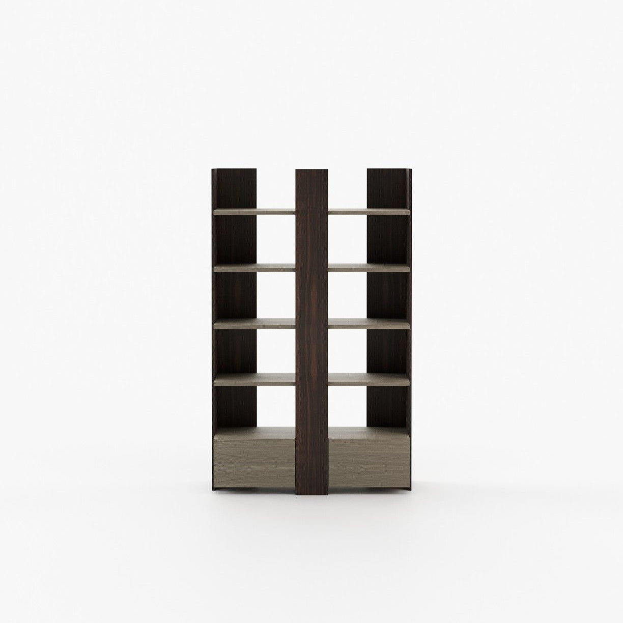 Laskasas BIEL Bookcase & Shelving Aged Oak Veneer Matte - Araco Interiors