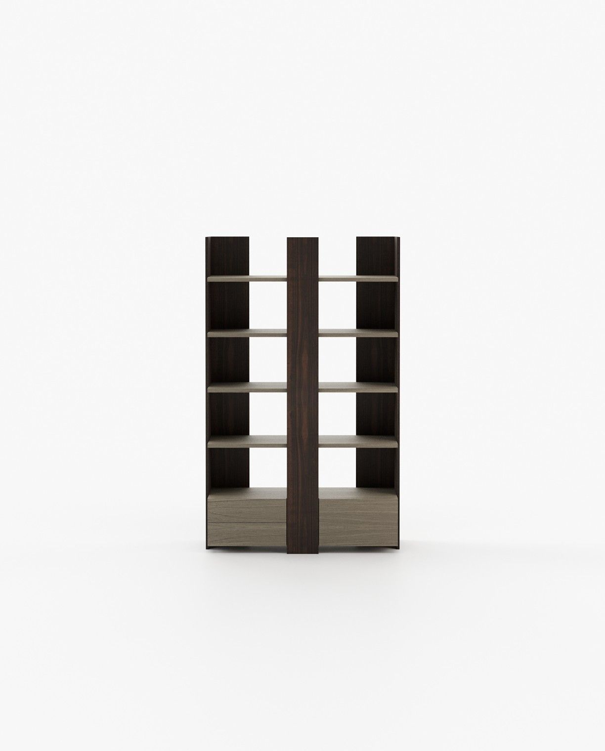 Laskasas BIEL Bookcase & Shelving Aged Oak Veneer Matte - Araco Interiors