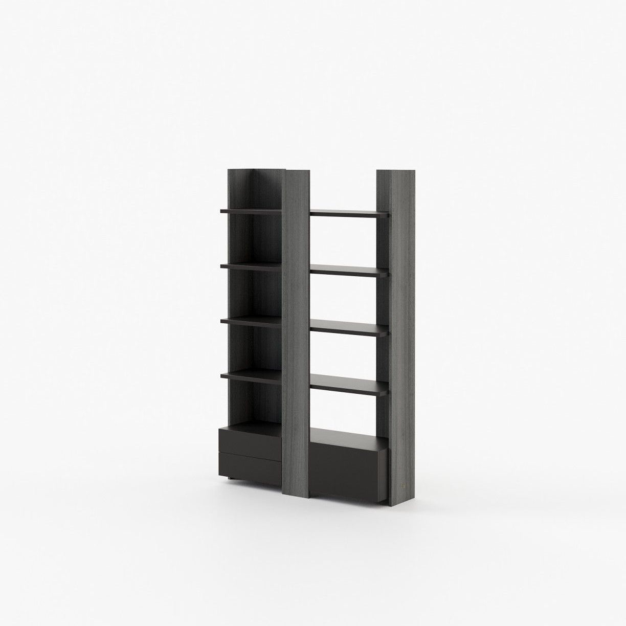 Laskasas BIEL Bookcase & Shelving Grey Eucalyptus Veneer Matte - Araco Interiors