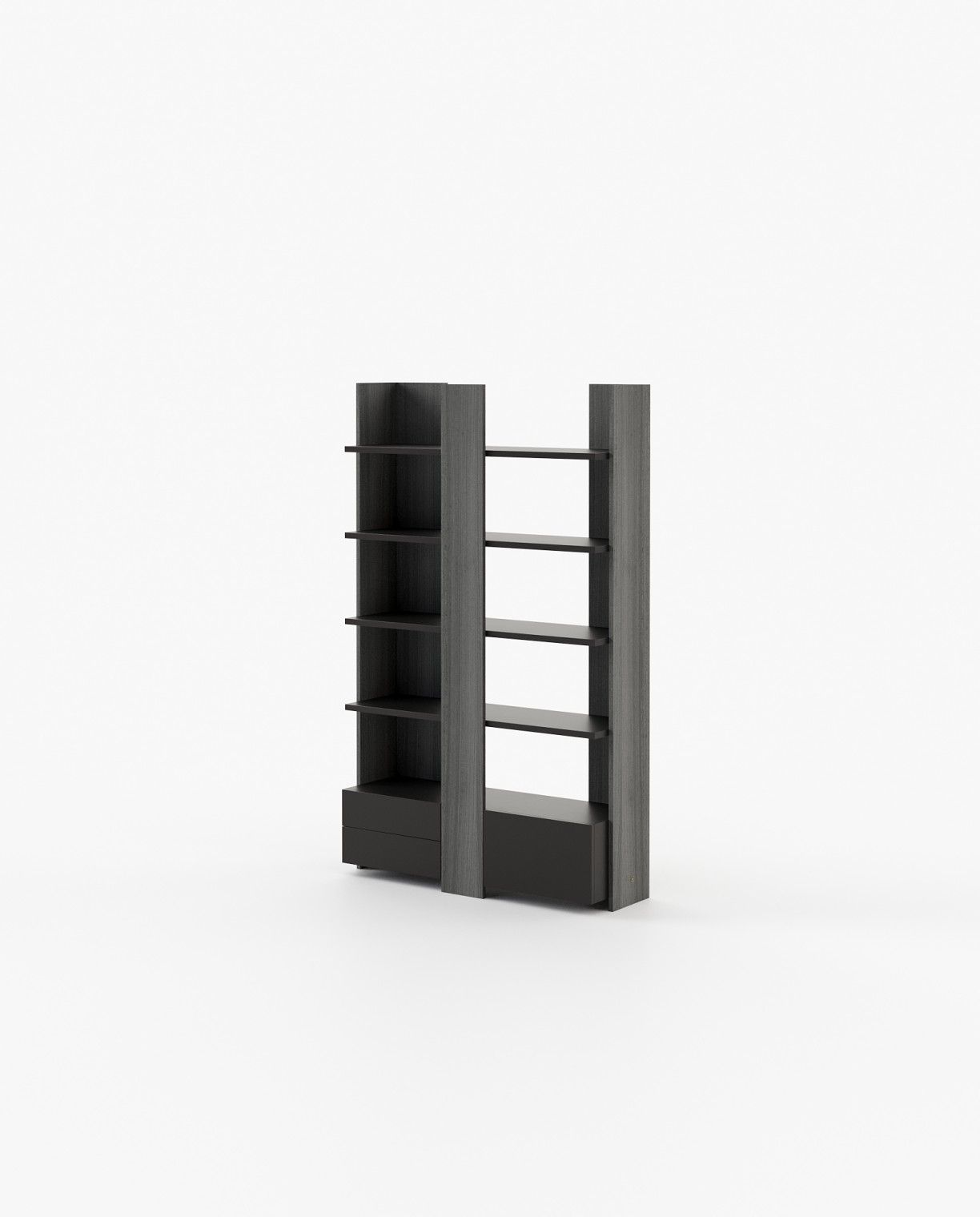 Laskasas BIEL Bookcase & Shelving Grey Eucalyptus Veneer Matte - Araco Interiors