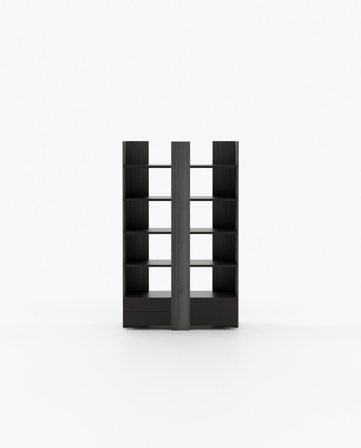 Laskasas BIEL Bookcase & Shelving Grey Eucalyptus Veneer Matte - Araco Interiors