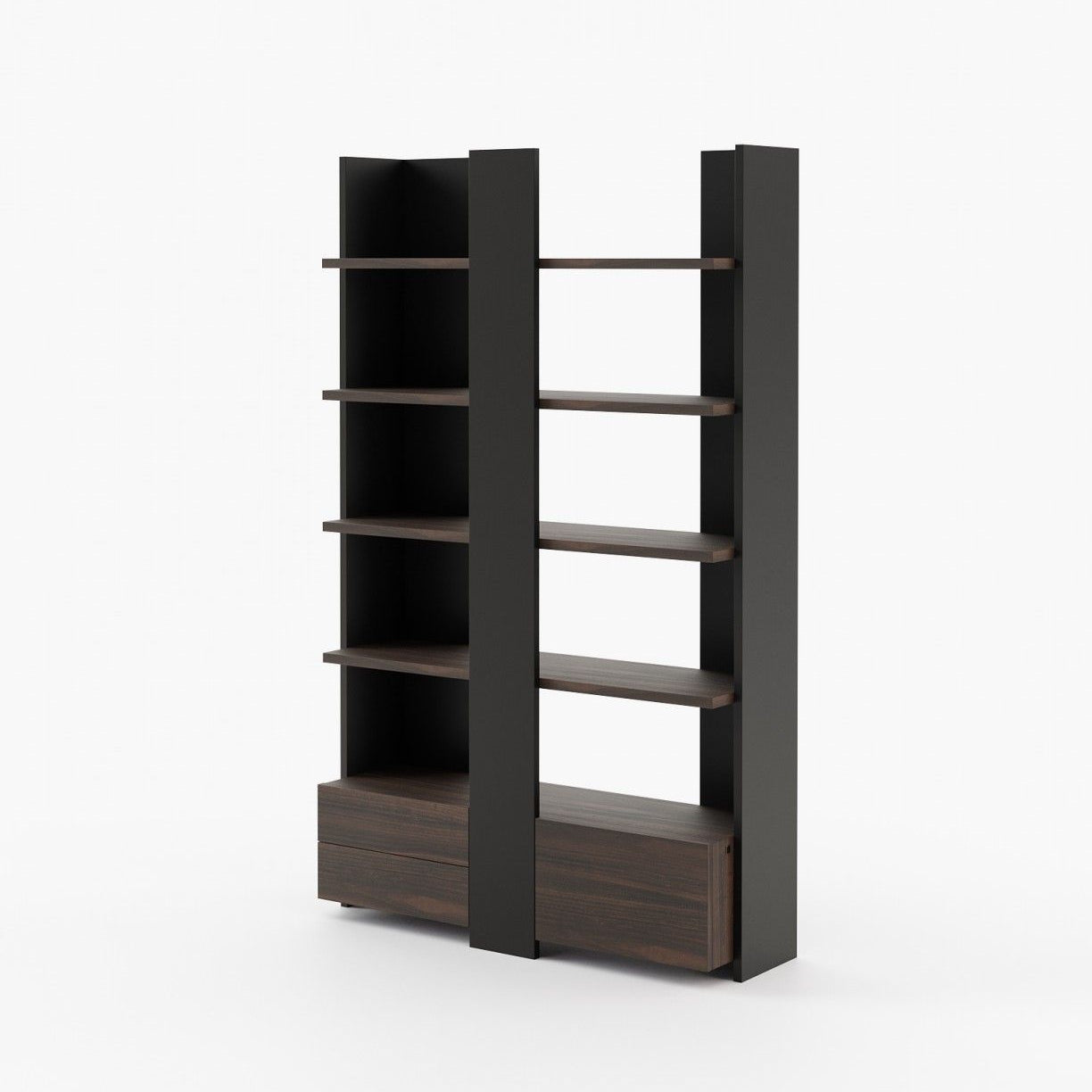 Laskasas BIEL Bookcase & Shelving Smoked Eucalyptus Veneer Matte - Araco Interiors