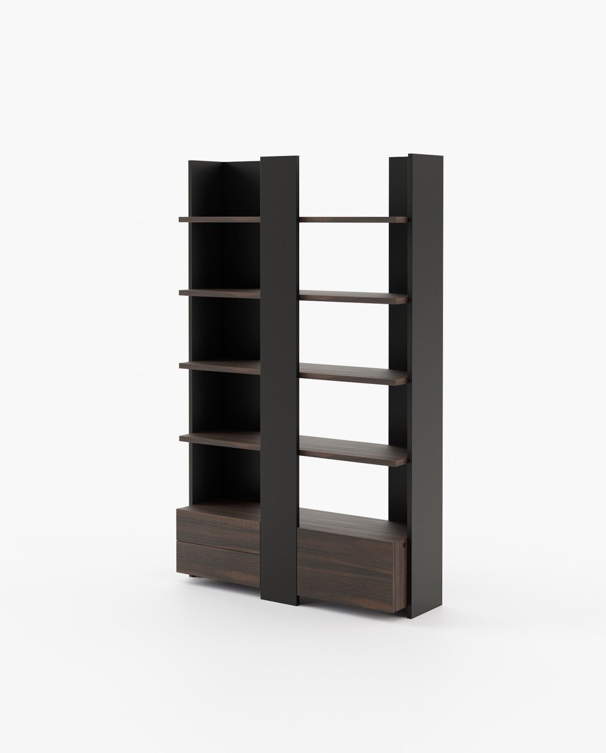 Laskasas BIEL Bookcase & Shelving Smoked Eucalyptus Veneer Matte - Araco Interiors