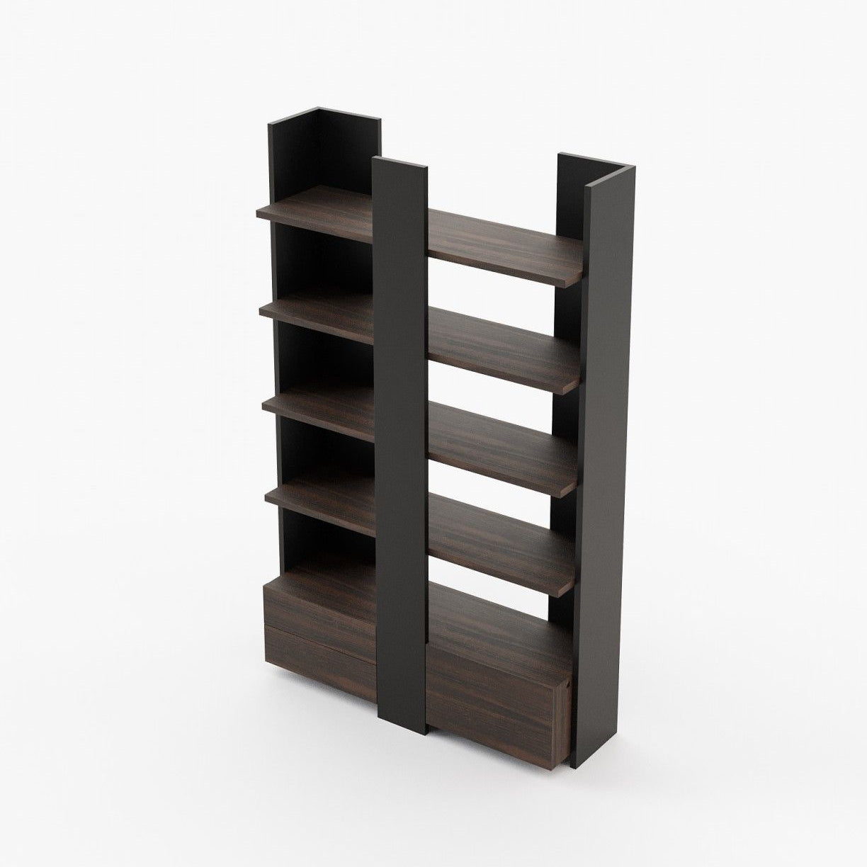 Laskasas BIEL Bookcase & Shelving Smoked Eucalyptus Veneer Matte - Araco Interiors