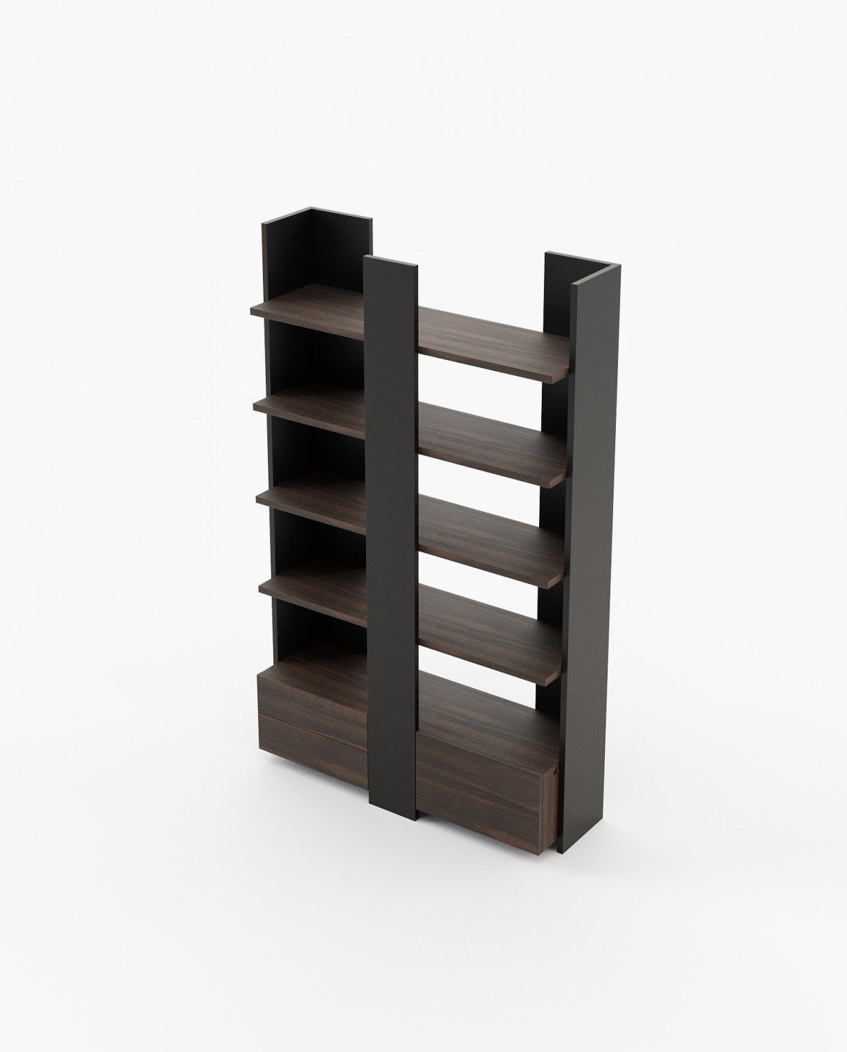 Laskasas BIEL Bookcase & Shelving Smoked Eucalyptus Veneer Matte - Araco Interiors