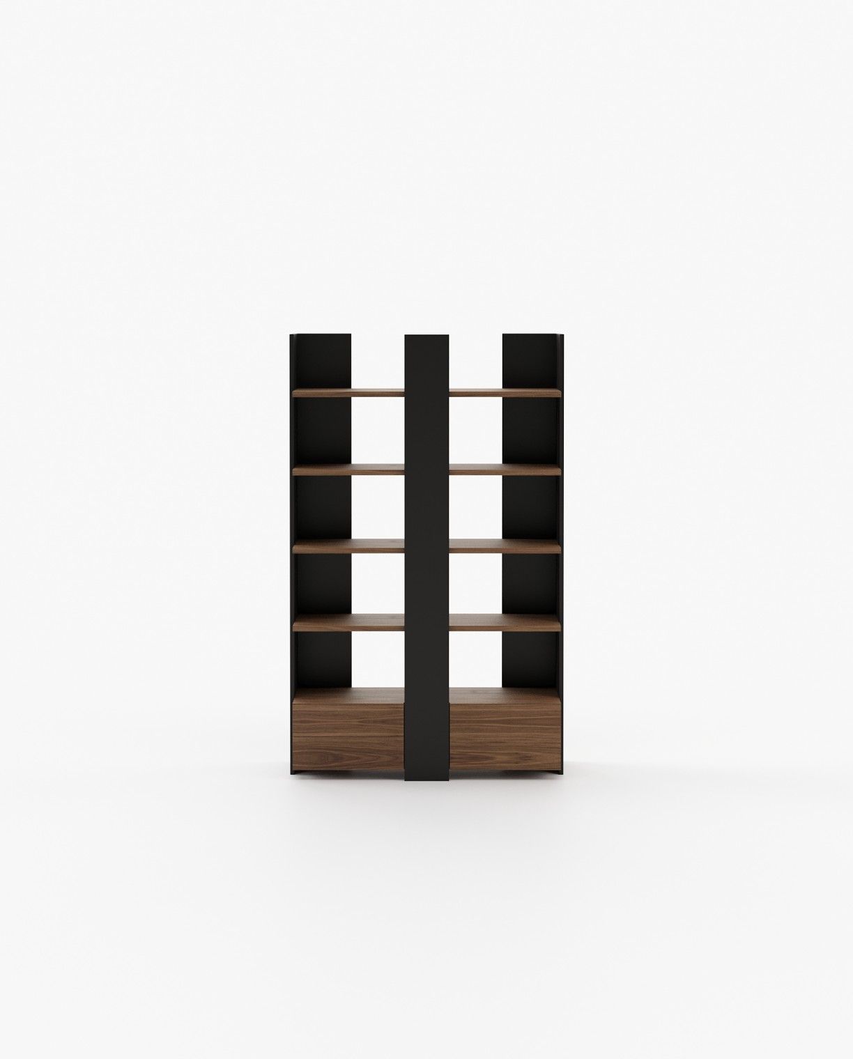 Laskasas BIEL Bookcase & Shelving Walnut Veneer Matte - Araco Interiors