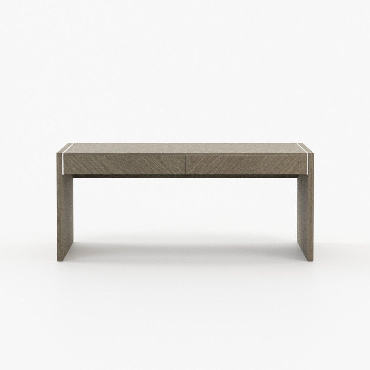Laskasas BONHAM Desk Aged Oak Veneer Matte - Araco Interiors