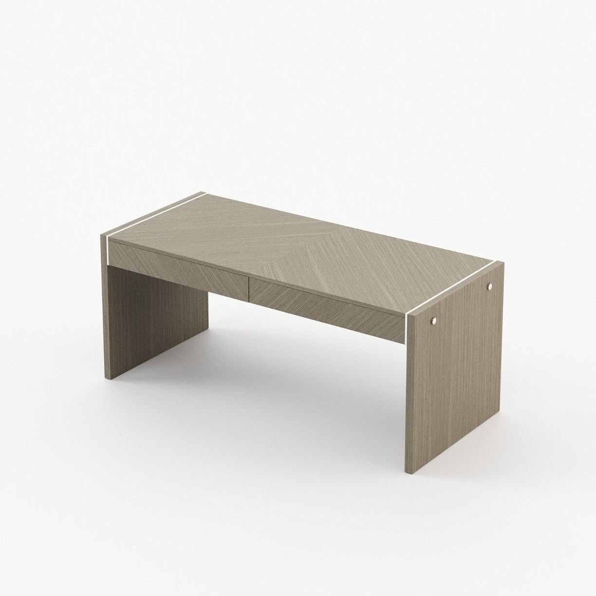 Laskasas BONHAM Desk Aged Oak Veneer Matte - Araco Interiors