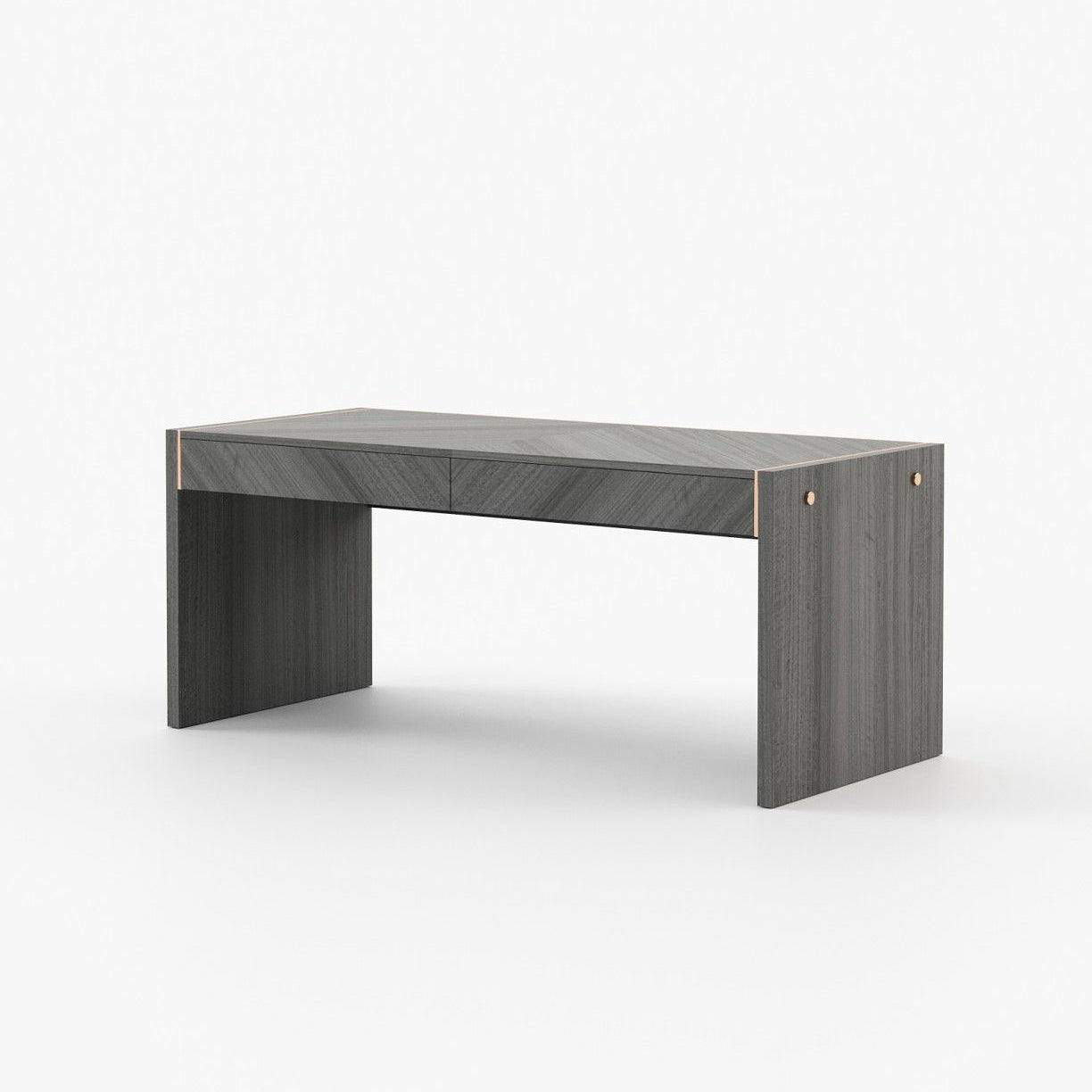 Laskasas BONHAM Desk Grey Eucalyptus Veneer Matte - Araco Interiors