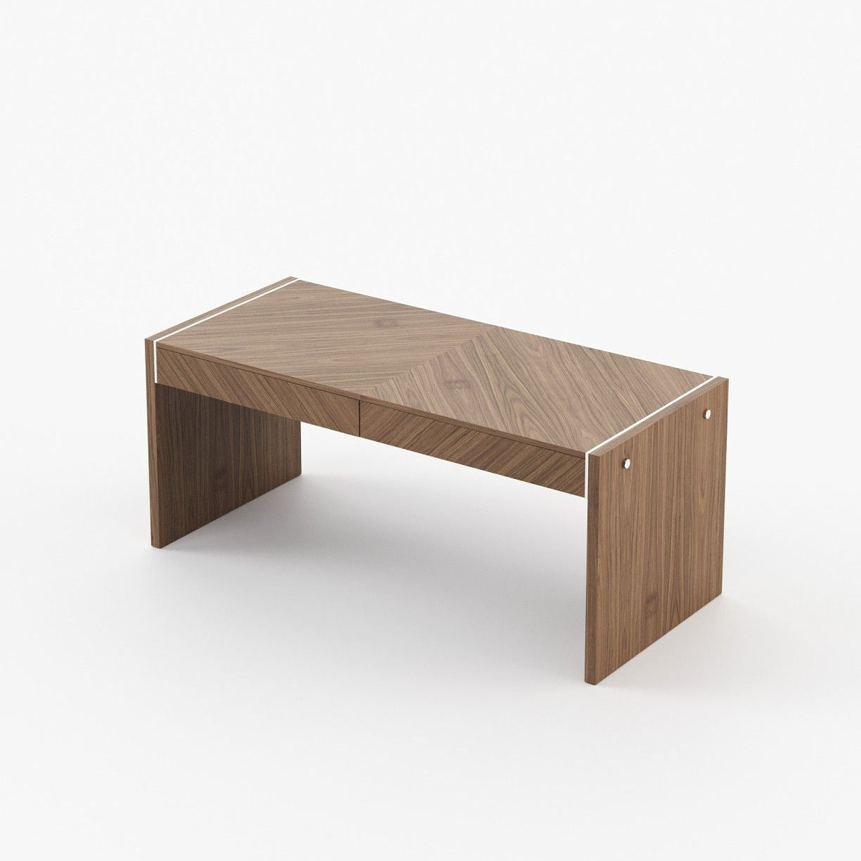 Laskasas BONHAM Desk Walnut Veneer Matte - Araco Interiors