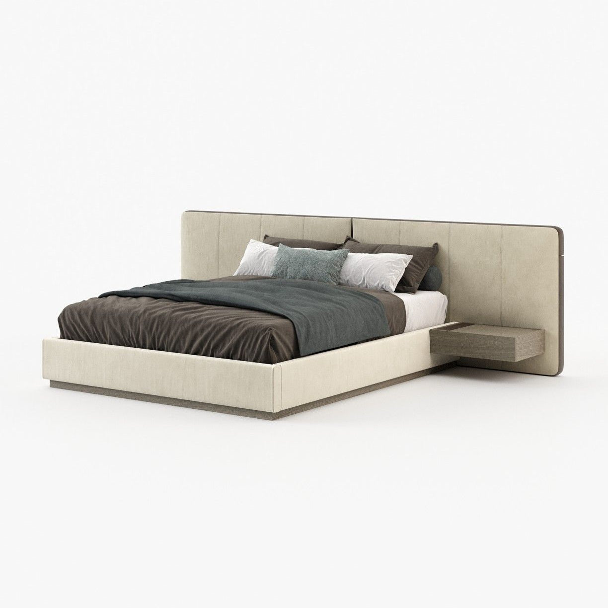 Laskasas BONNIE Bed & Headboard Vienna Cream - Araco Interiors