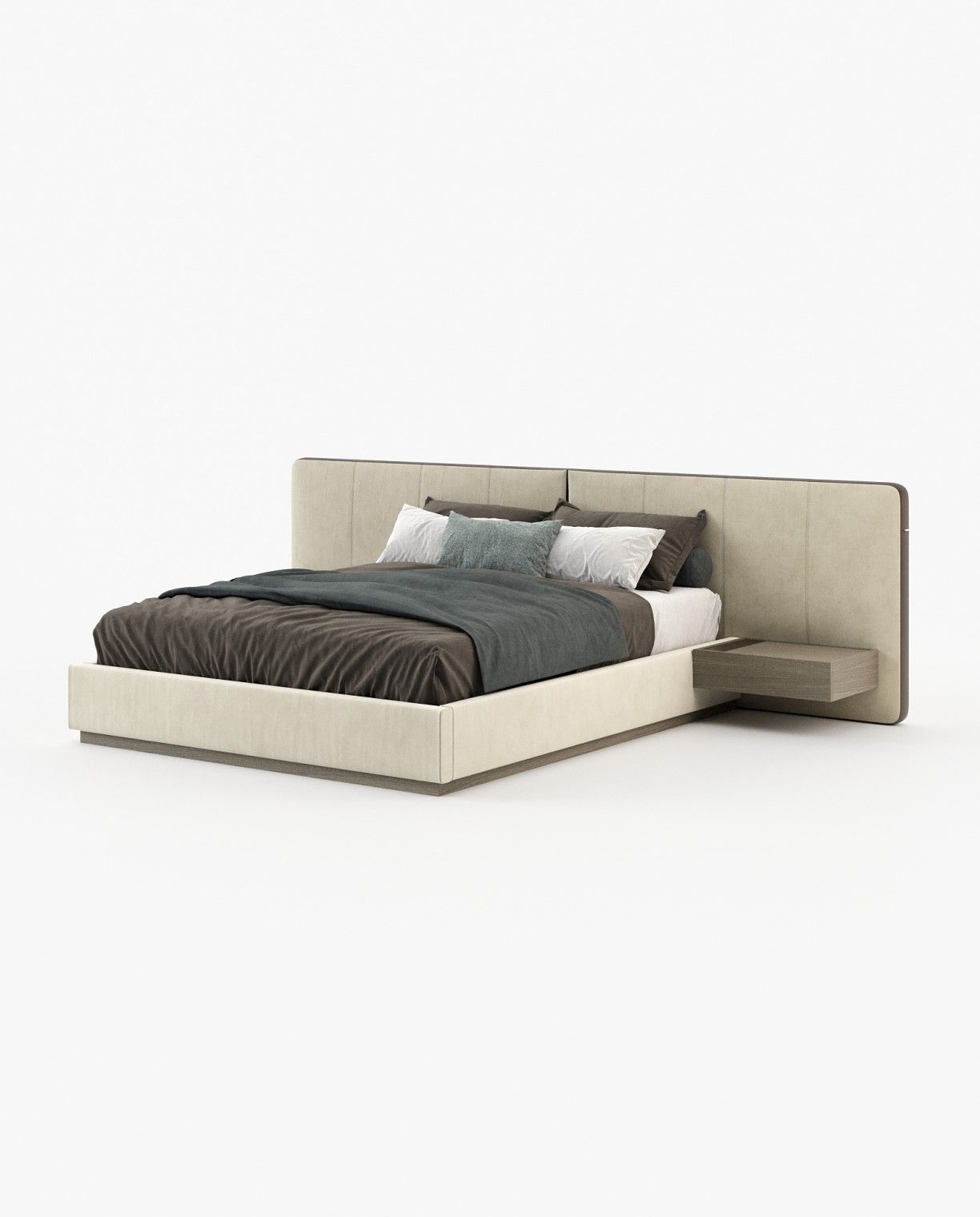 Laskasas BONNIE Bed & Headboard Vienna Cream - Araco Interiors