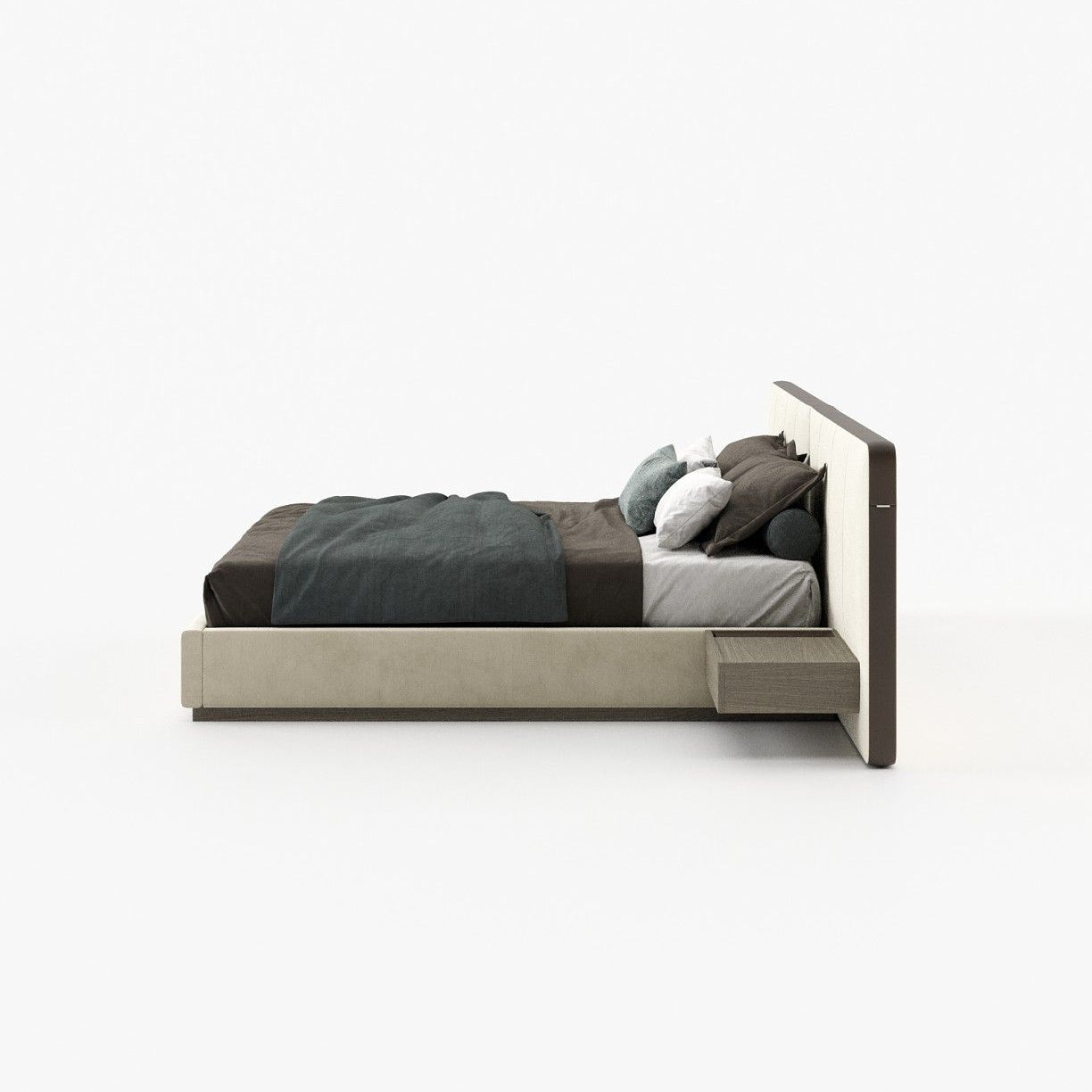 Laskasas BONNIE Bed & Headboard Vienna Cream - Araco Interiors