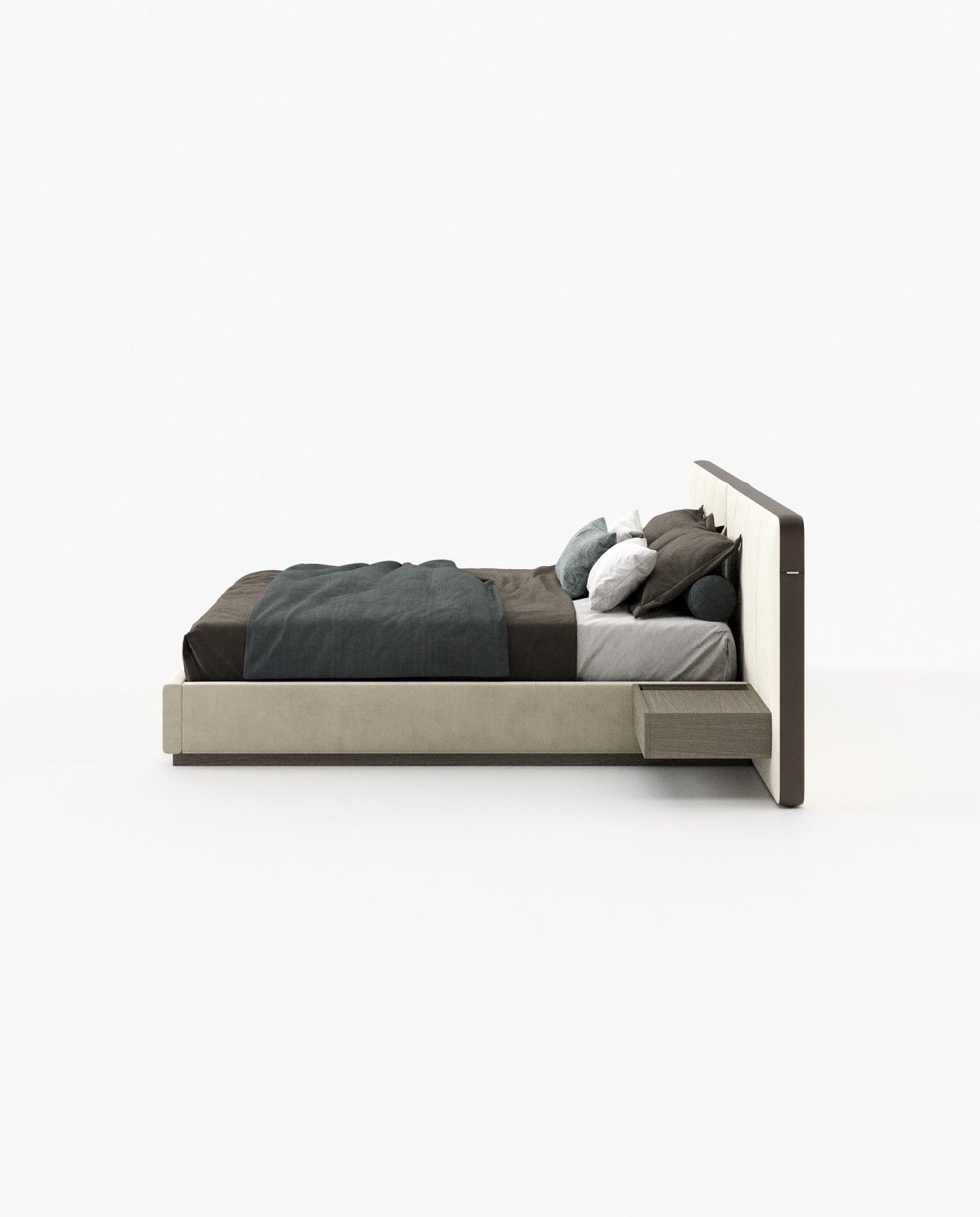 Laskasas BONNIE Bed & Headboard Vienna Cream - Araco Interiors