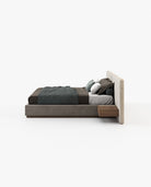 Laskasas BONNIE Bed & Headboard Vienna Khaki - Araco Interiors