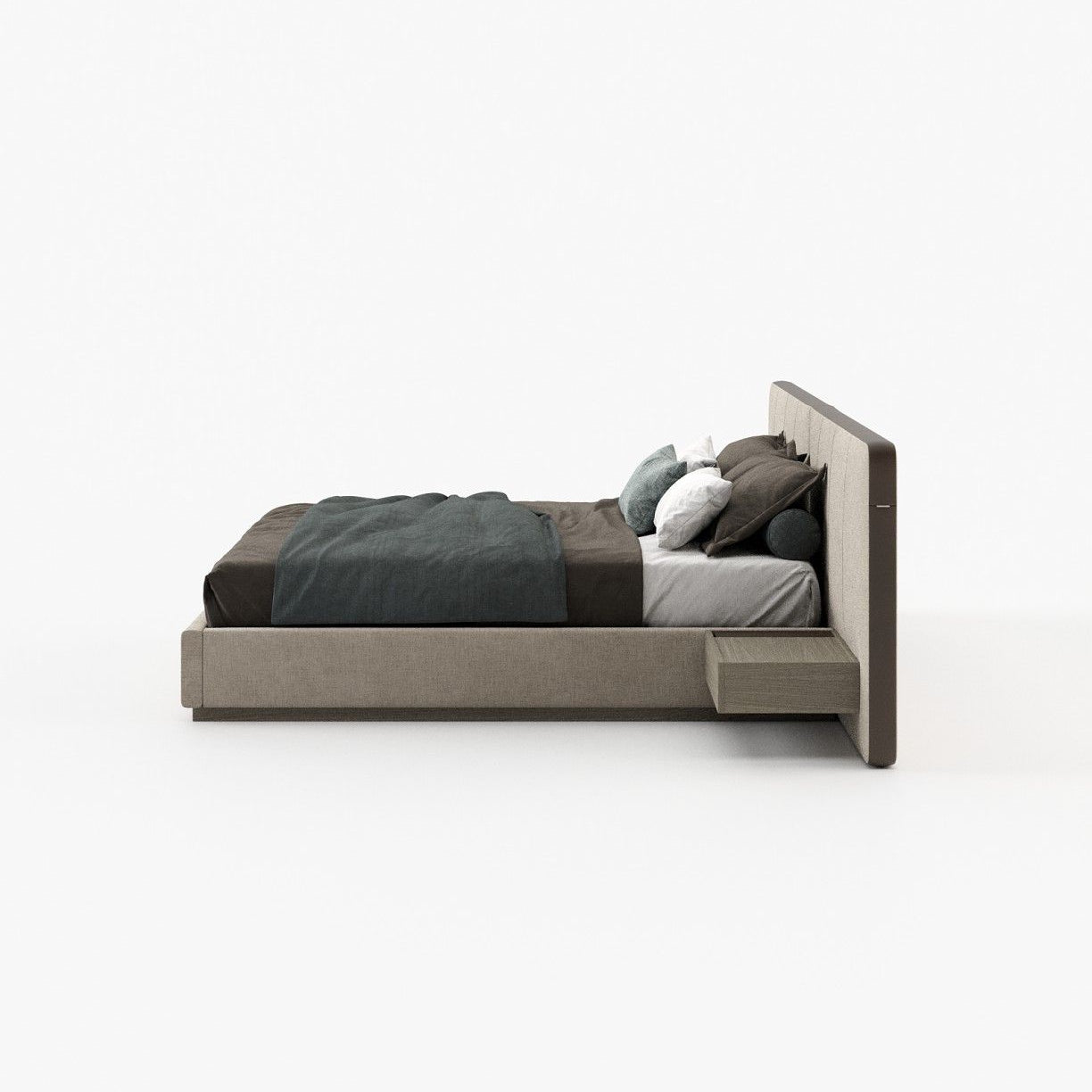 Laskasas BONNIE Bed & Headboard Xangai Sand - Araco Interiors