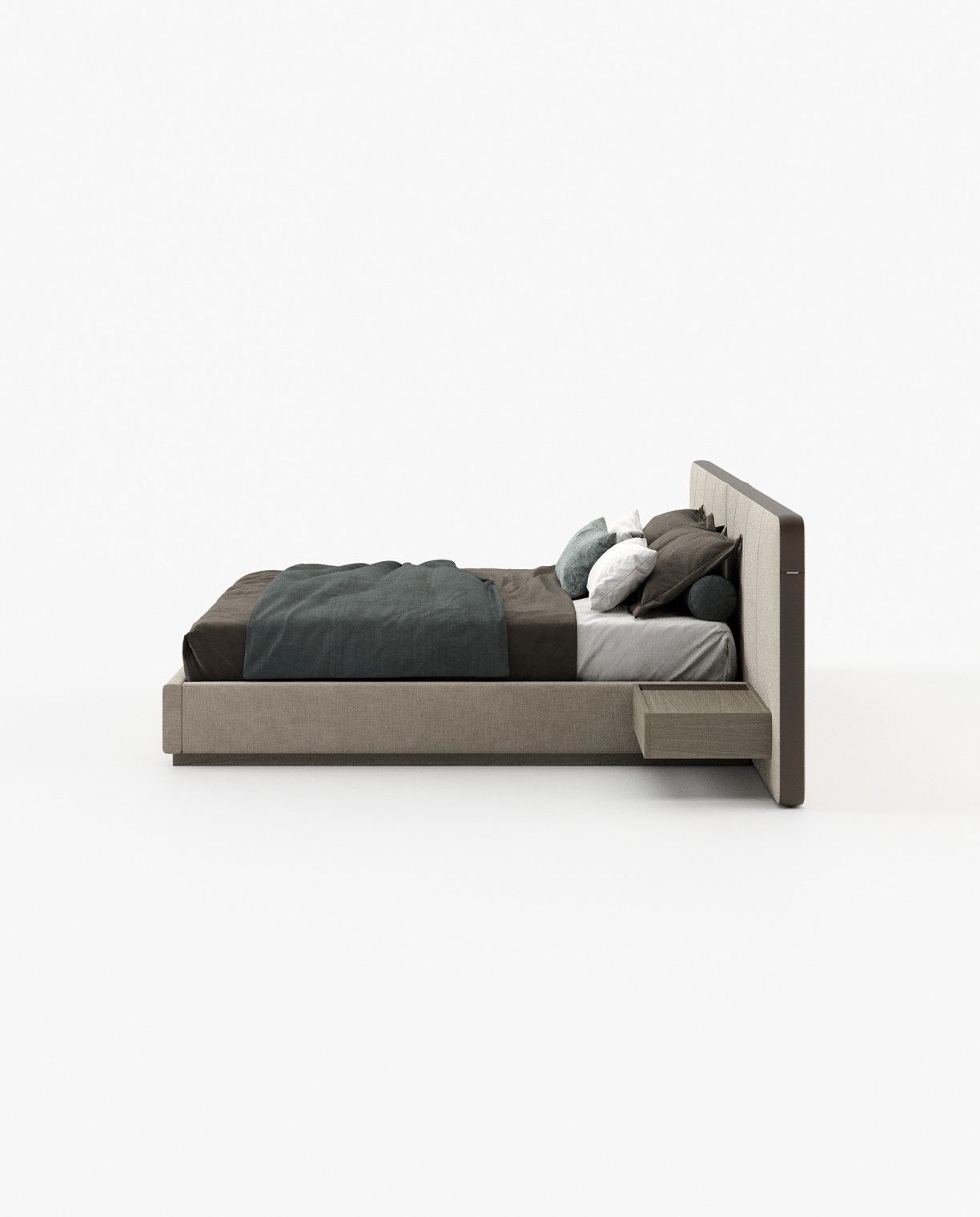 Laskasas BONNIE Bed & Headboard Xangai Sand - Araco Interiors